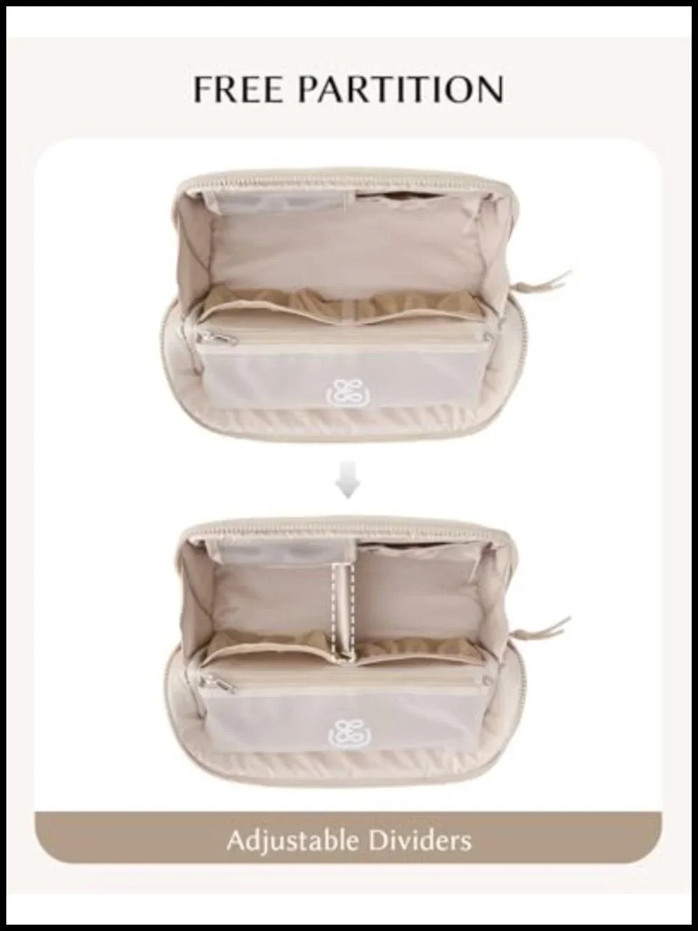 Large Waterproof Cosmetic Bag & Toiletry Organizer with Phone Holder,